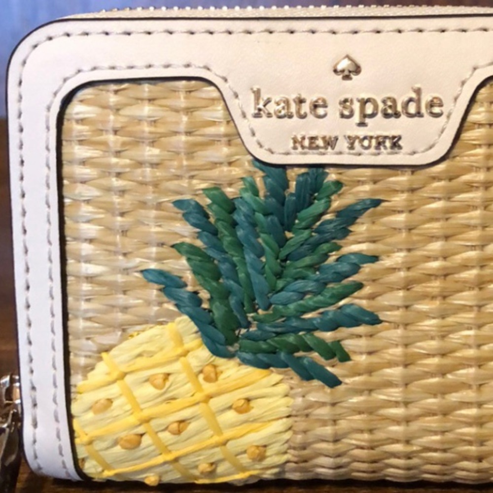 NWT-Kate Spade-Pineapple🍍Small Zip Card Case-$159 - Picture 3 of 14